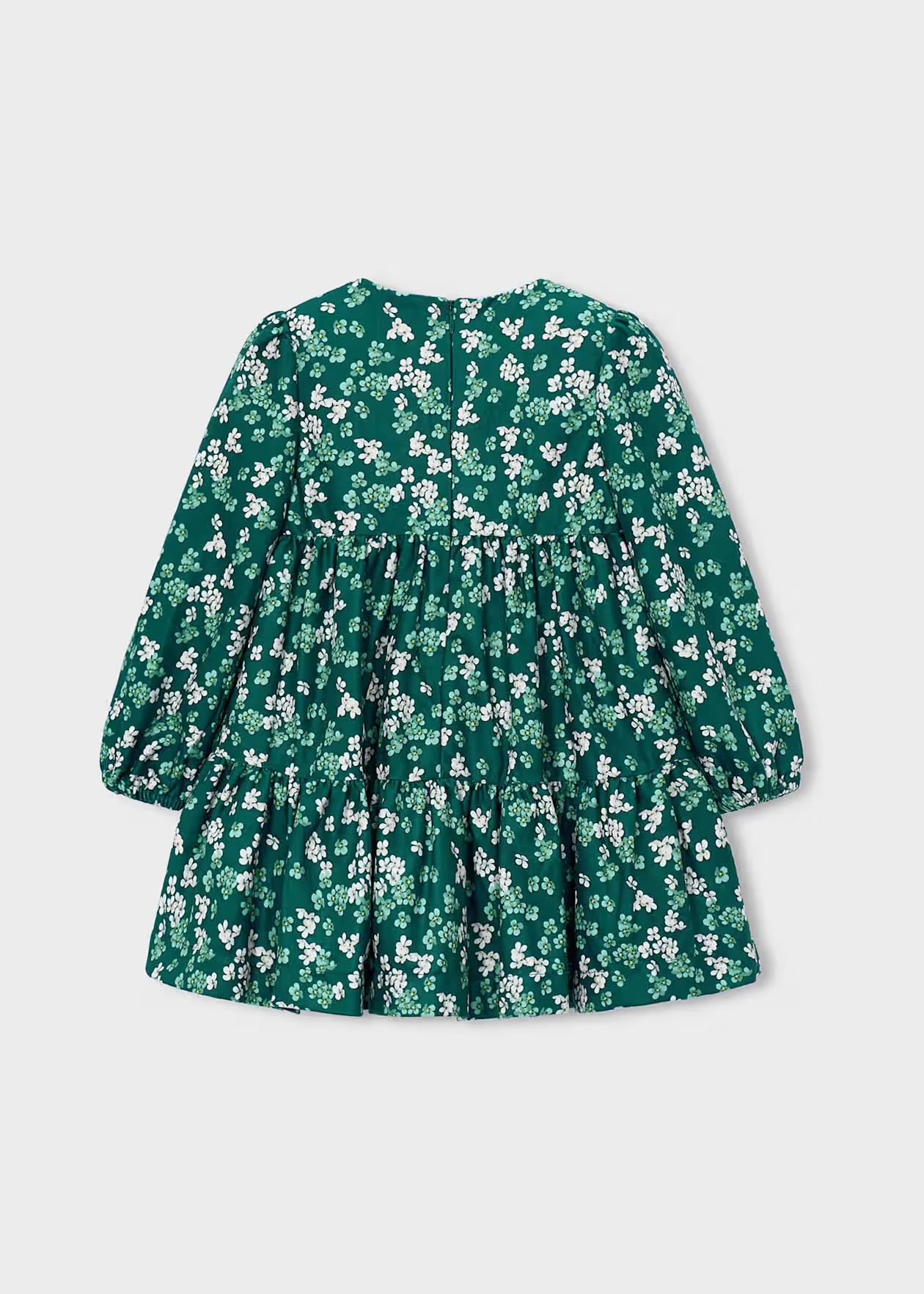 Mayoral Green Velvet Floral Dress