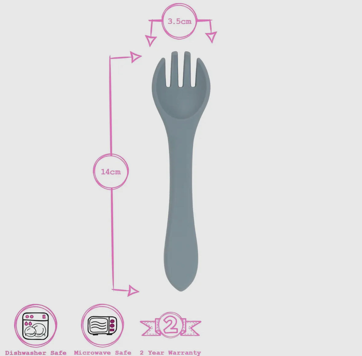 Baby silicone weaning fork - tradewinds