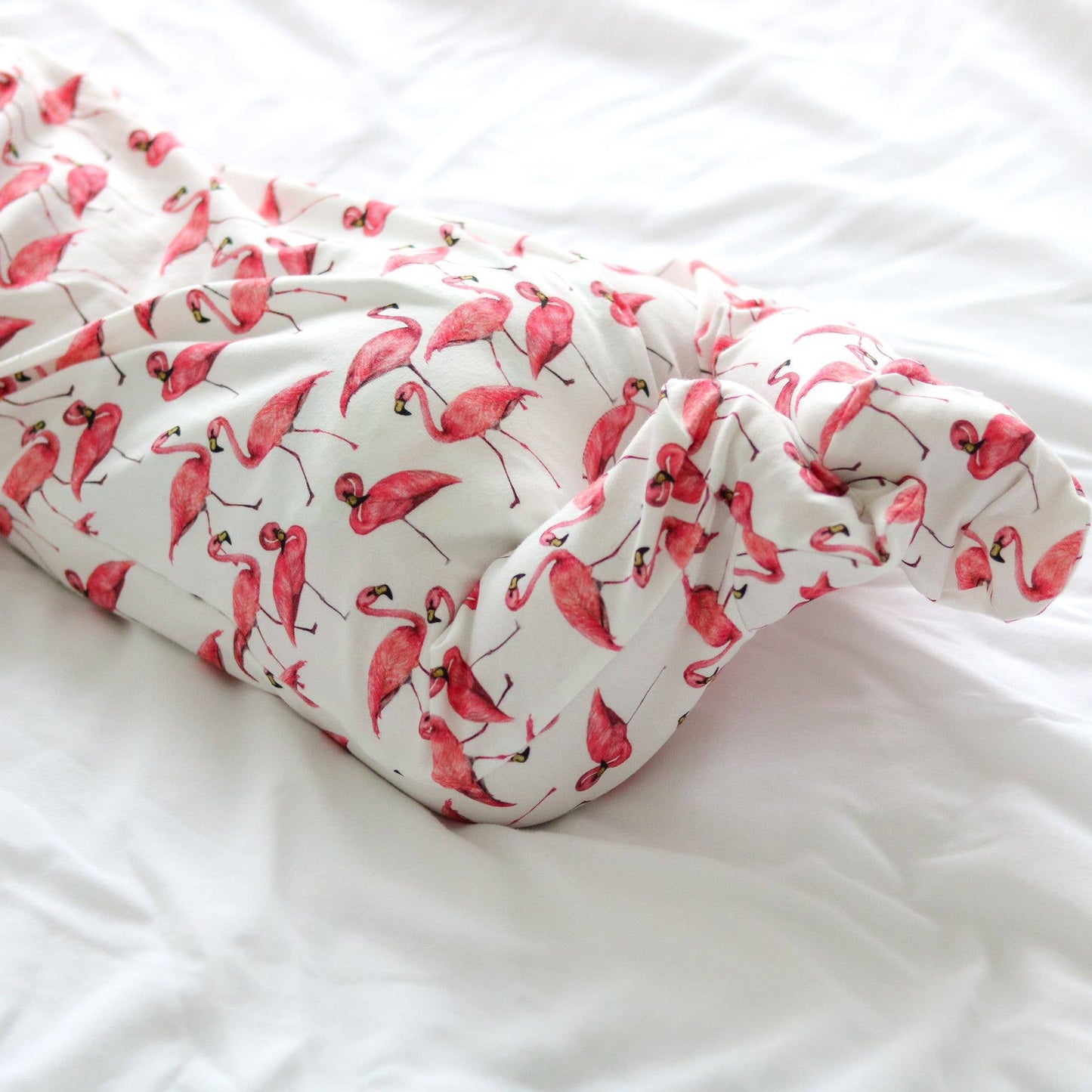 Fred & Noah - Flamingo cotton sleepsuit: 3-6 M