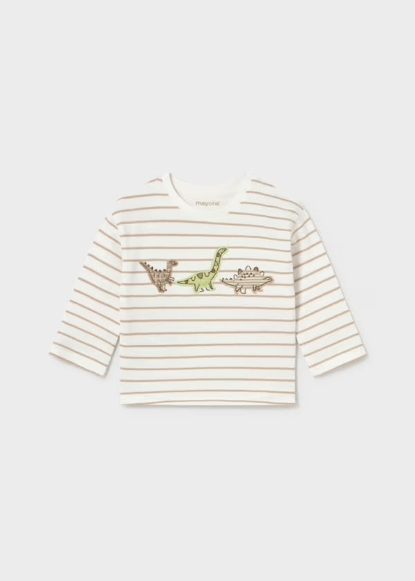 Mayoral Long Sleeve top Dino stripe 2.005