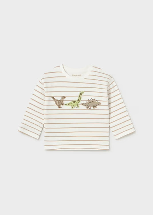Mayoral Long Sleeve top Dino stripe 2.005