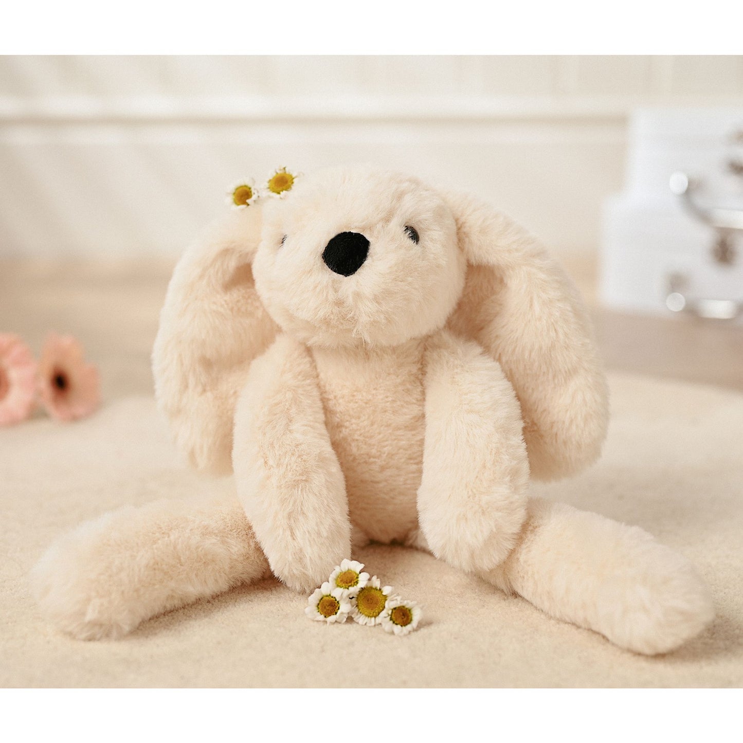 Talia the plush long leg cream bunny 35cm