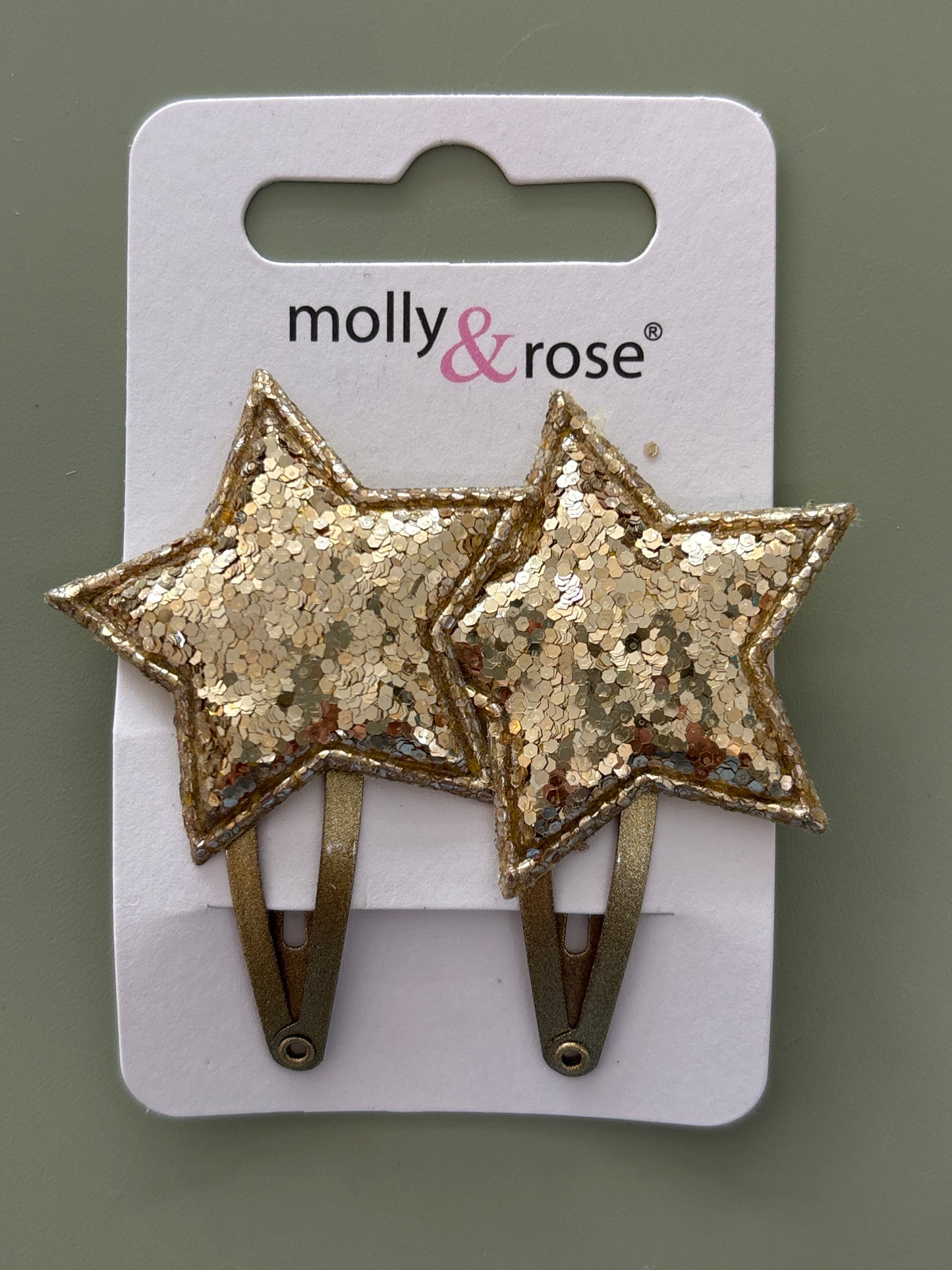 Glitter star slides gold