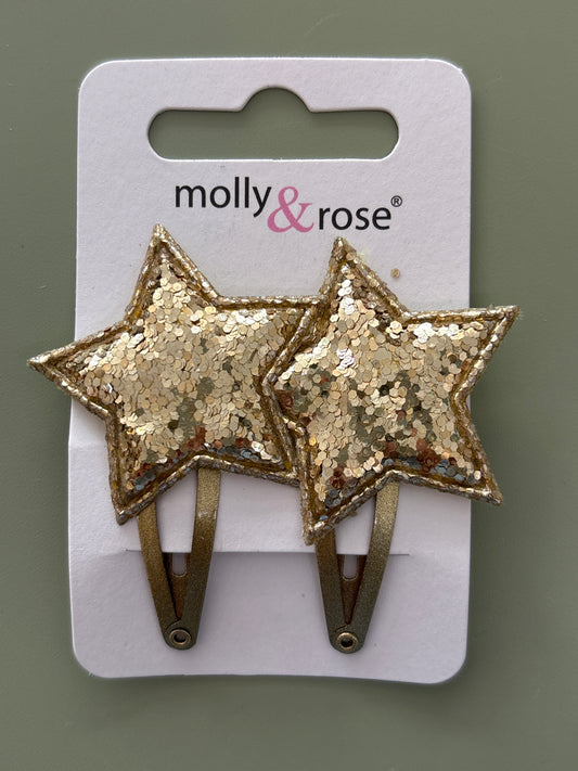 Glitter star slides gold