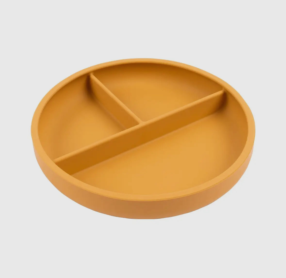 Baby silicone weaning plate - Ochre