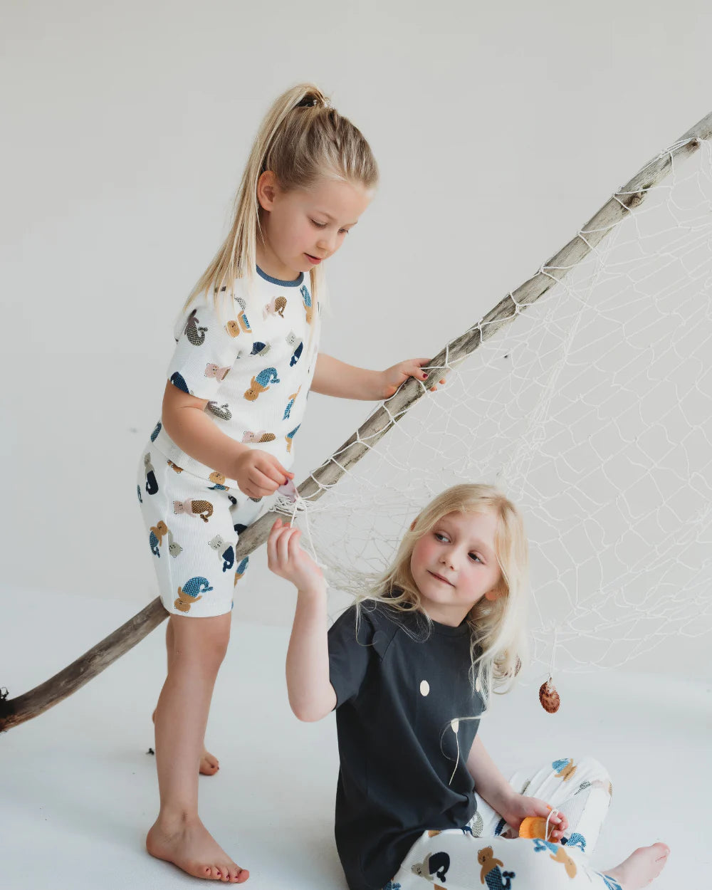 Turtledove Merbear T-shirt and shorts set