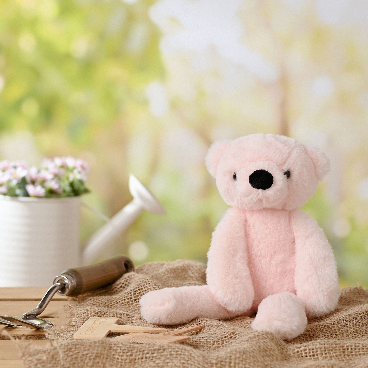 Willow the plush long leg pink teddy bear 30cm
