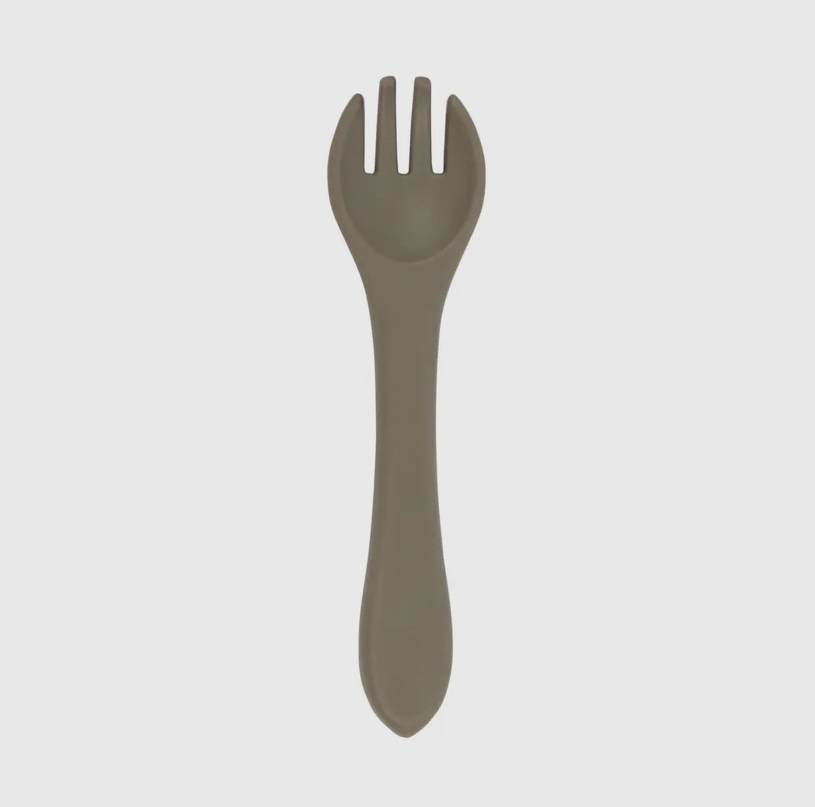Baby silicone weaning fork - Silver sage