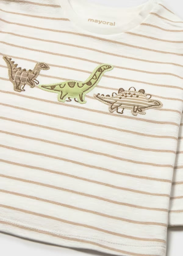Mayoral Long Sleeve top Dino stripe 2.005