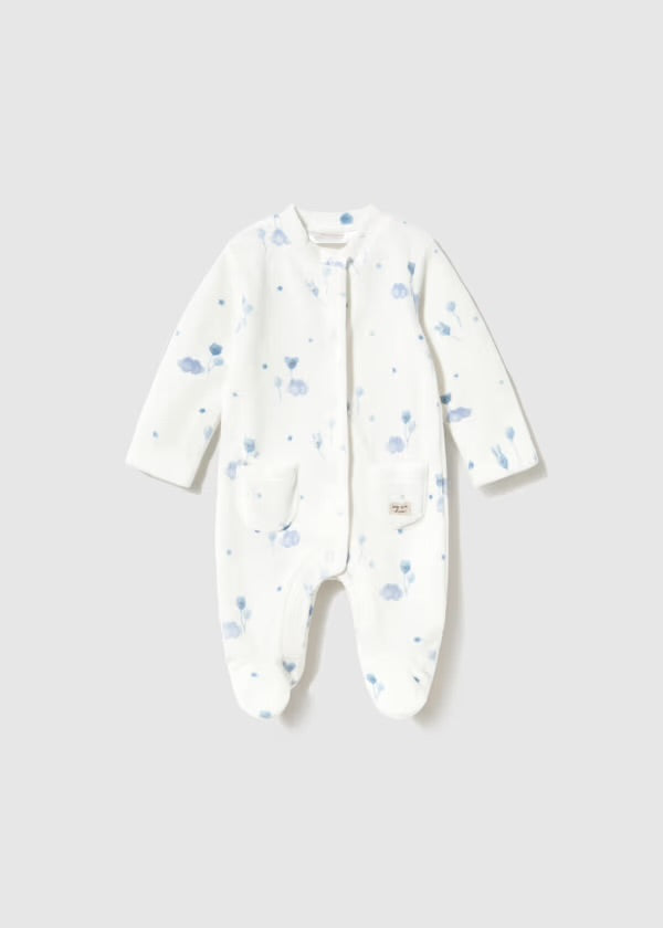 Mayoral Velour Balloon Sleepsuit 2761