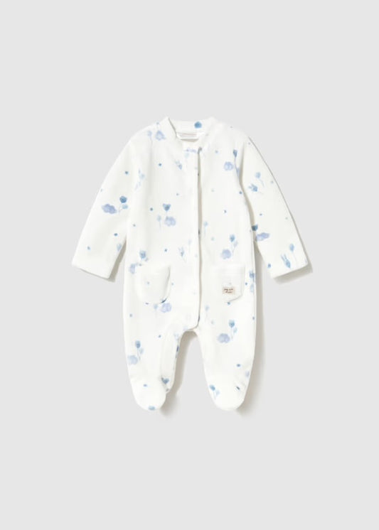 Mayoral Velour Balloon Sleepsuit 2761