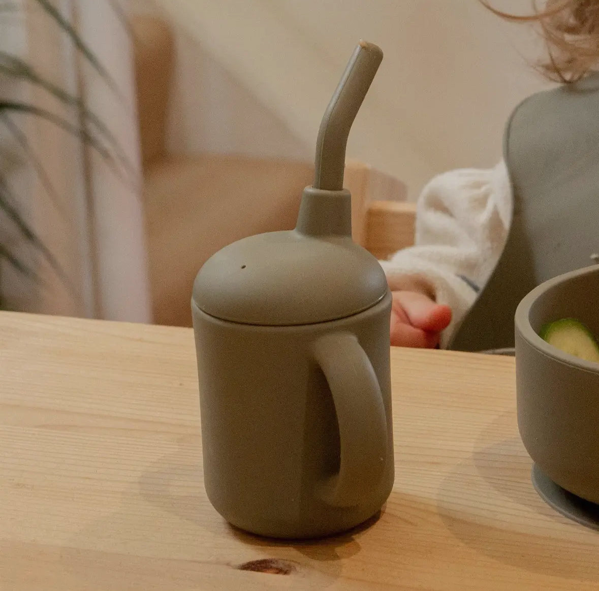 Baby silicone sippy cup - Silver Sage