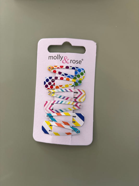 Pack of 6 mini rainbow slides