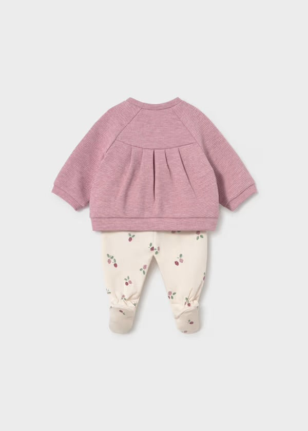 Mayoral Footed Leggings and Jumper set mauve 2514