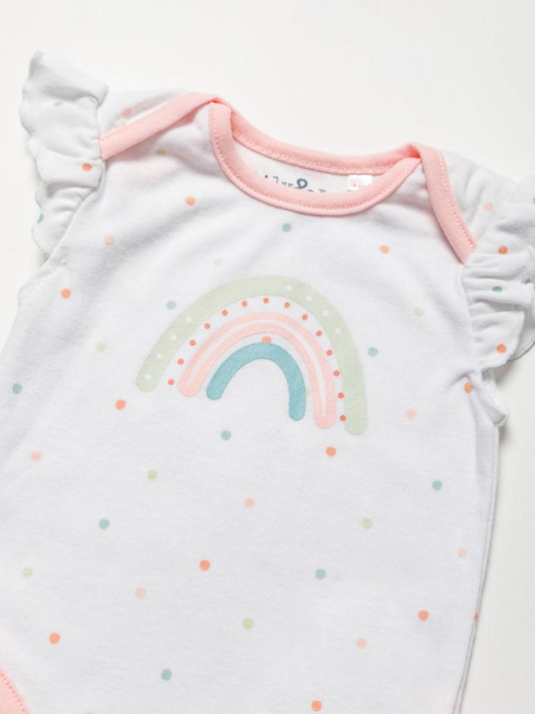 Rainbow vest, shorts and shoes set