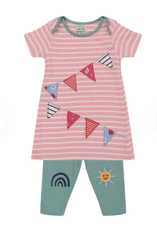 Lilly and Sid Bunting leggings and top set 6-12 months