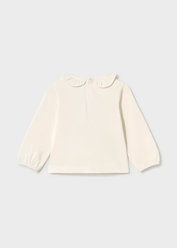 Mayoral ruffle neck long sleeve top 2089