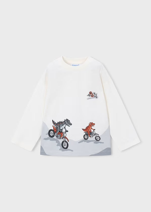 Mayoral Crocodiles on Bikes Long Sleeve Top 4011