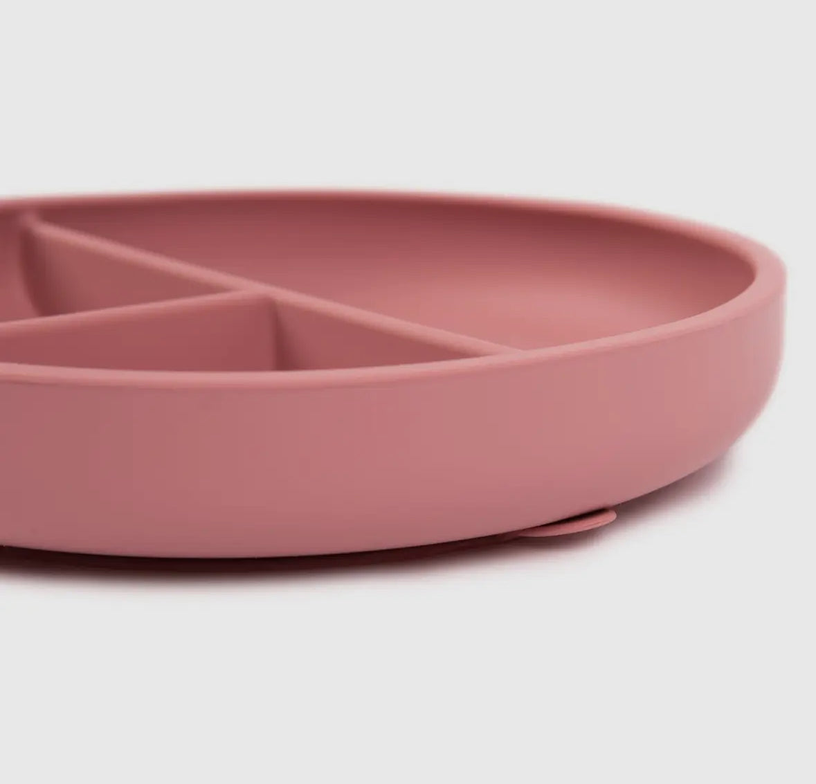 Baby silicone weaning plate - Dusty Rose