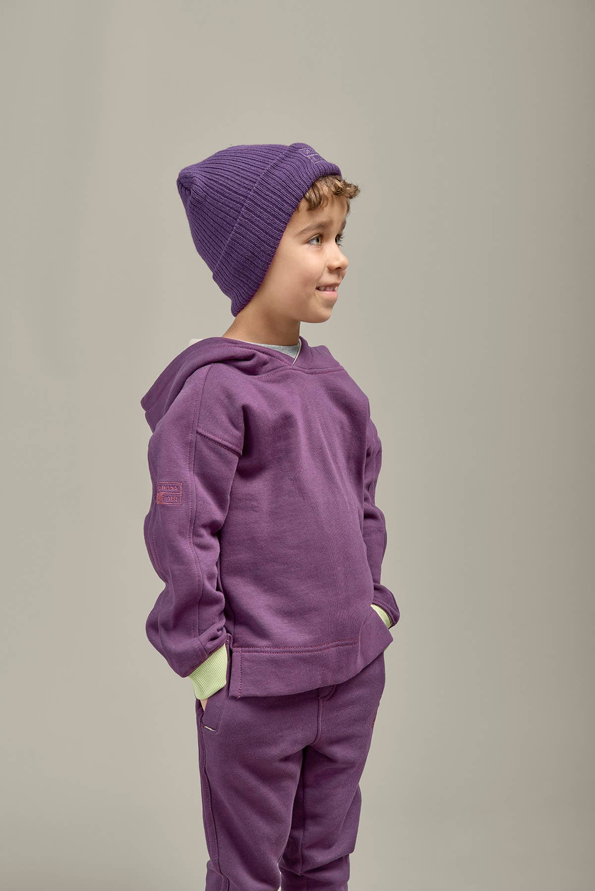Grass & Air - Amethyst Purple Kids Hoodie: 3-4years