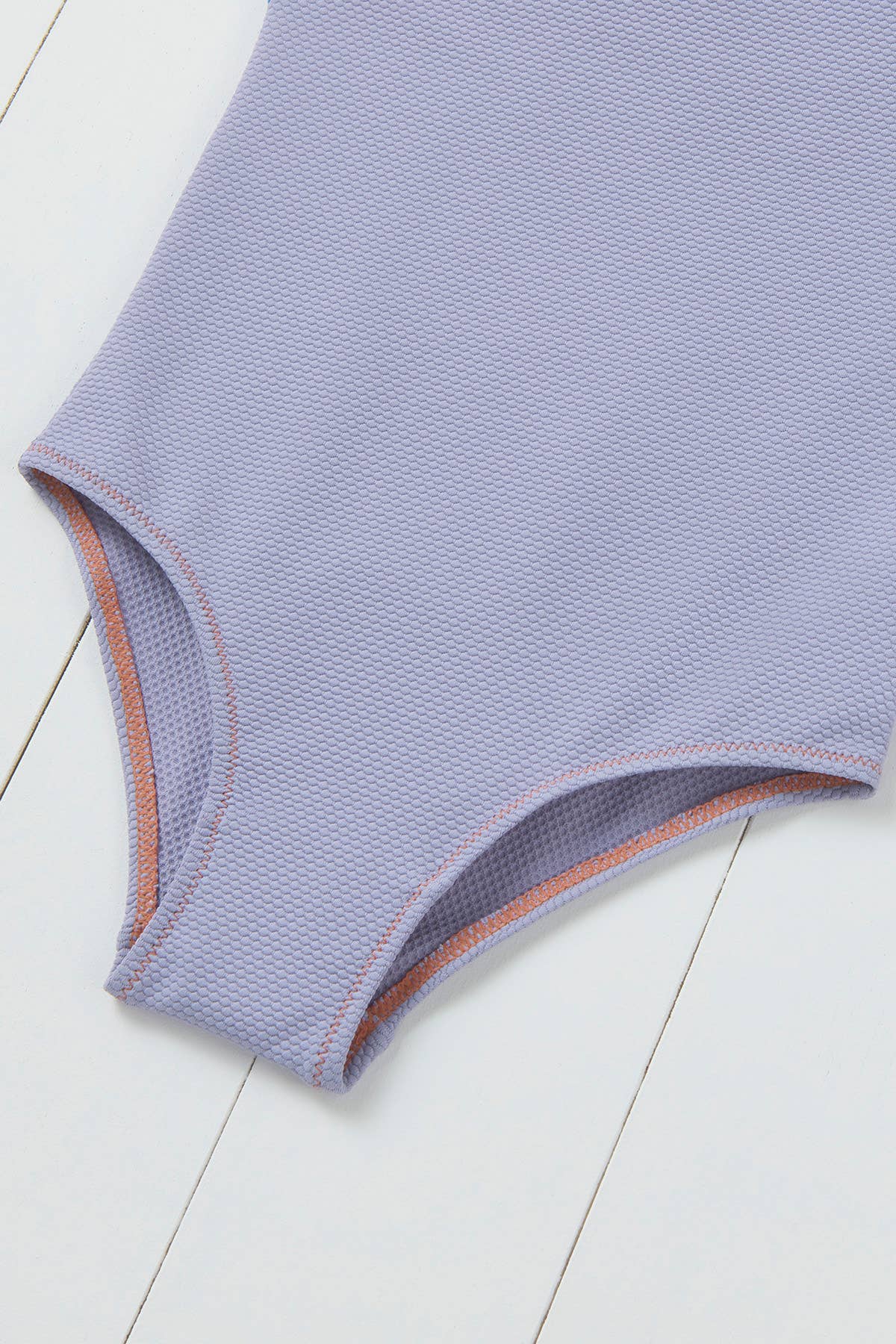 Grass & Air - Lavender Ribbed Kids Swimsuit: 2-3yrs