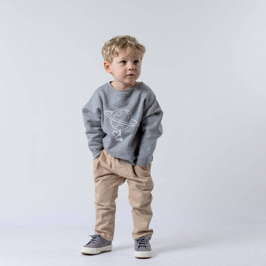 Aneby - Sweatshirt | Astronaut: Grey / 3-4y