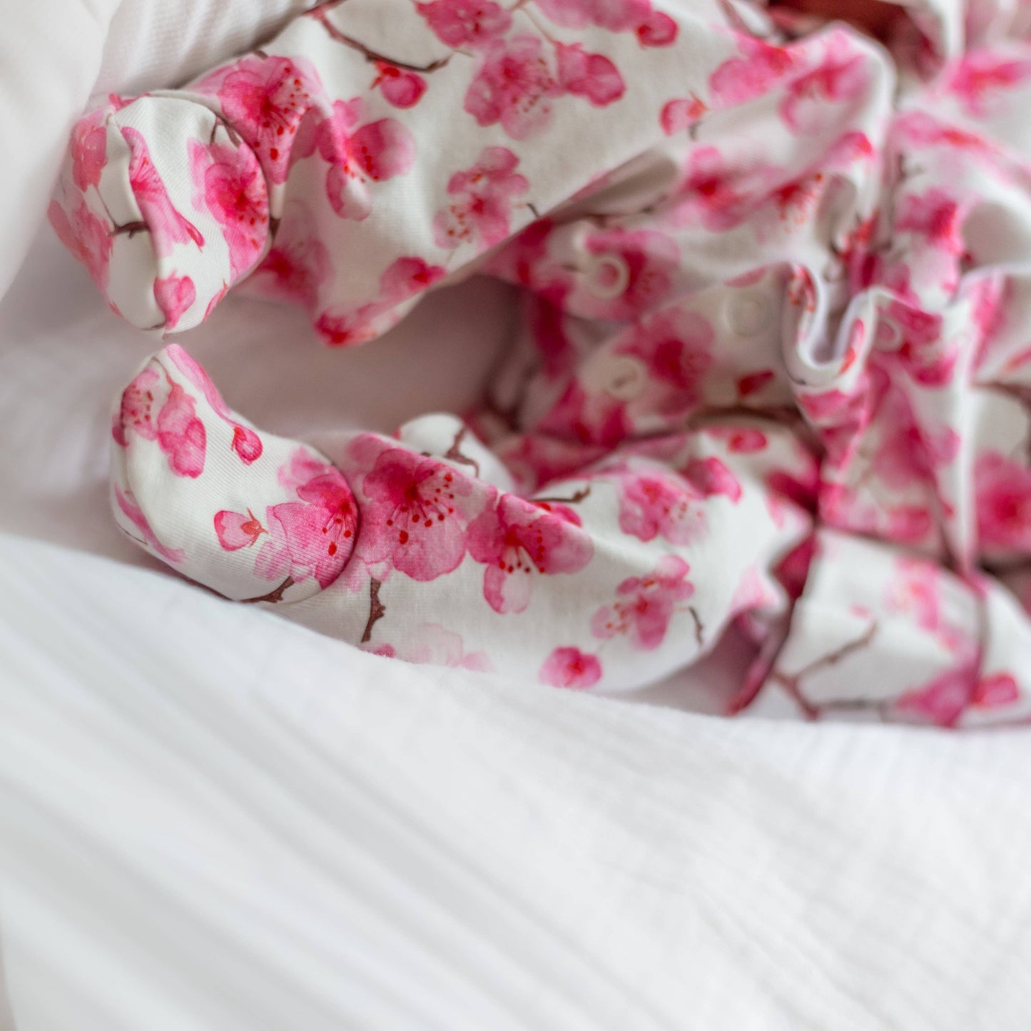 Fred & Noah - Cherry Blossom cotton Sleepsuit: 3-6 M