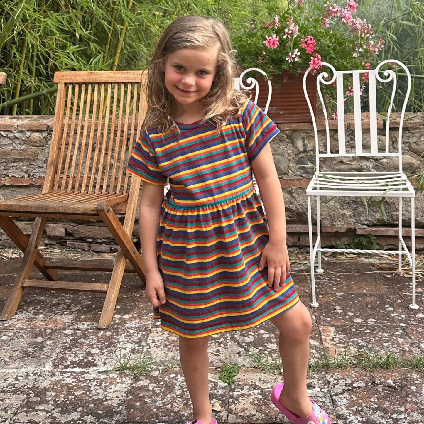 Stylish Collective - Hazel Rainbow Kid Dress: 3-6 months