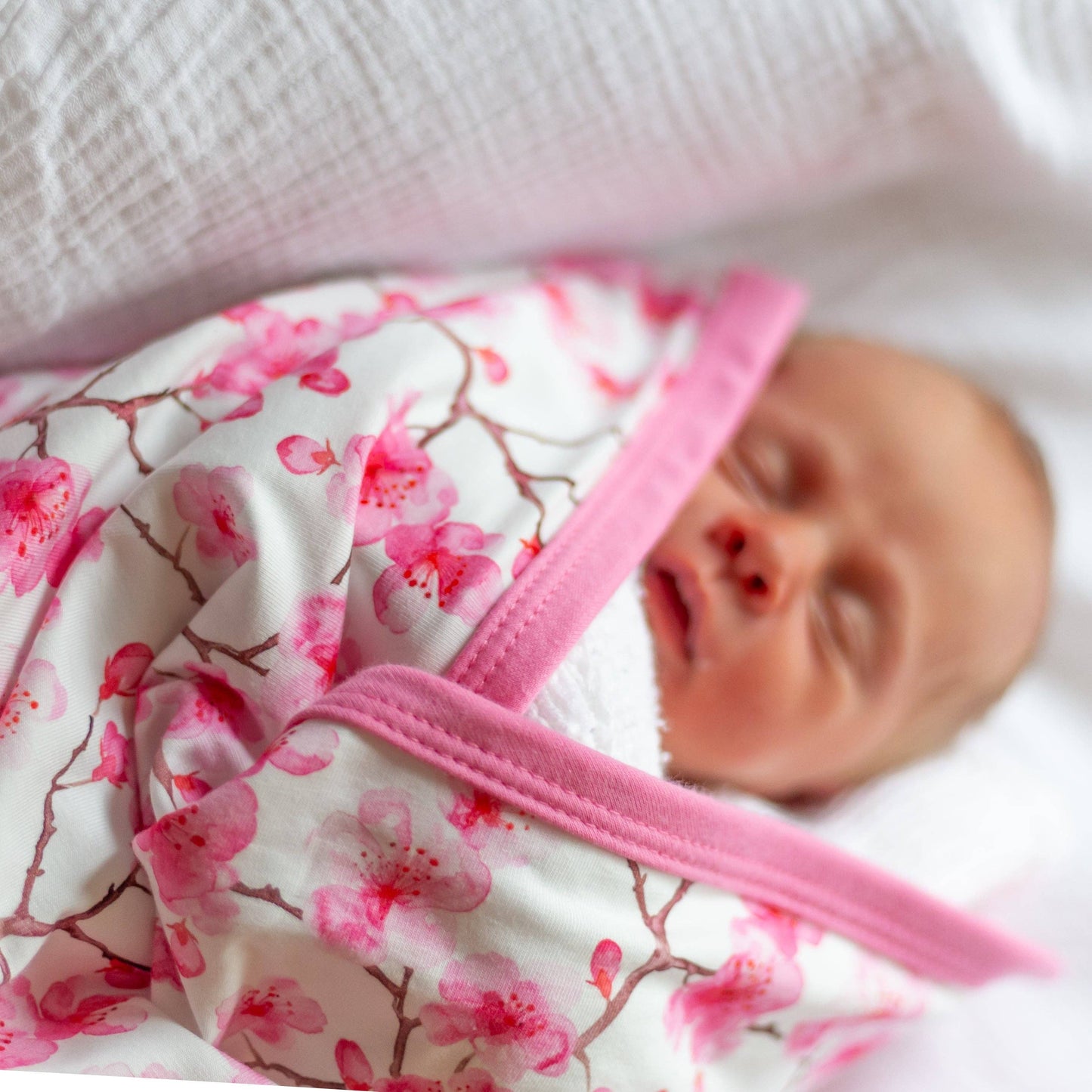Fred & Noah - Cherry Blossom Print Pram Blanket