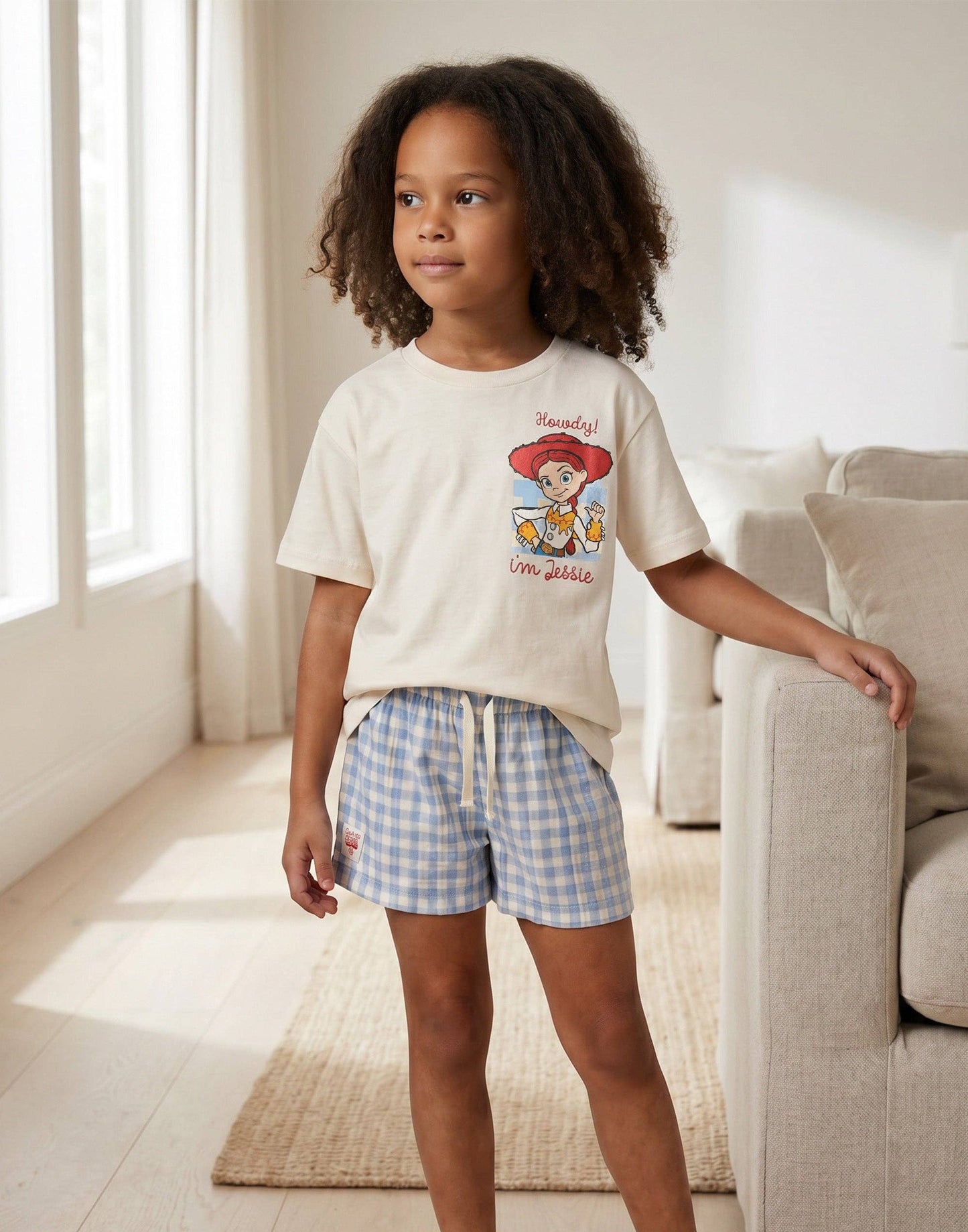 Vanilla Underground - Disney Toy Story Girls White Jessie & Bullseye T-Shirt and Shorts Set: 6-7 Years