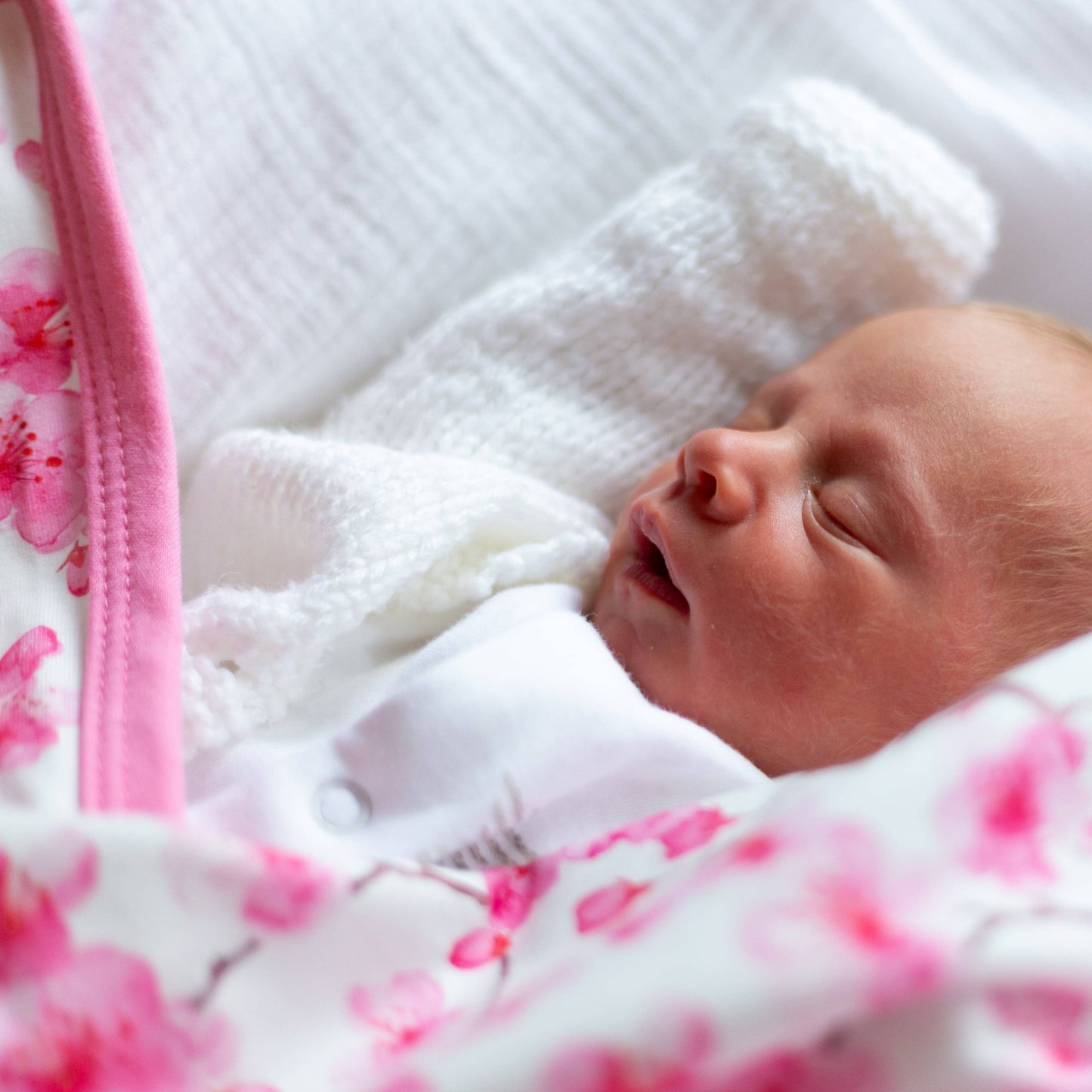 Fred & Noah - Cherry Blossom Print Pram Blanket
