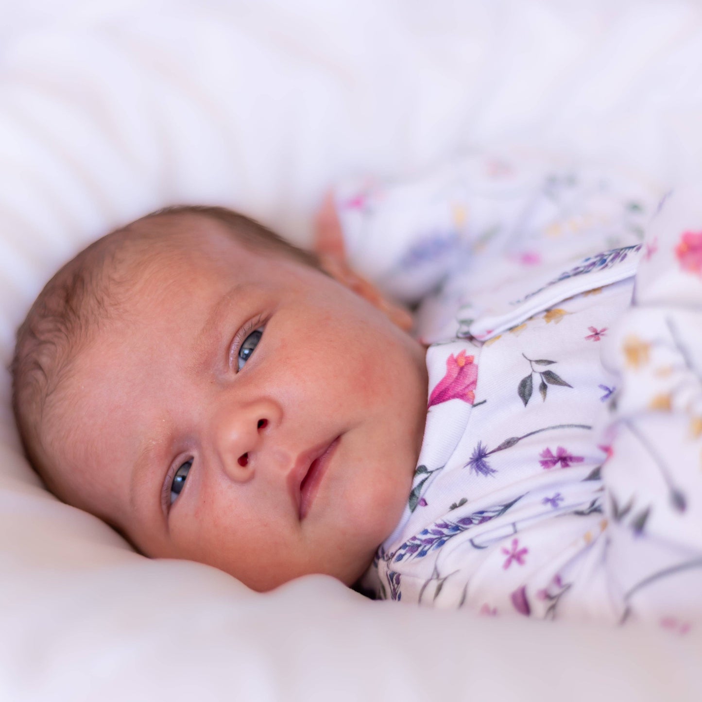 Fred & Noah - Floral Cotton Sleepsuit: Newborn