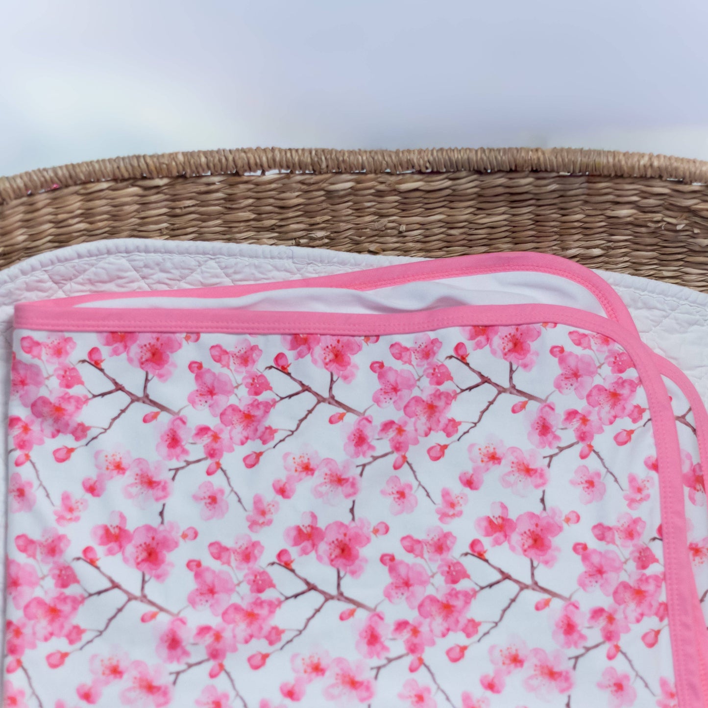 Fred & Noah - Cherry Blossom Print Pram Blanket