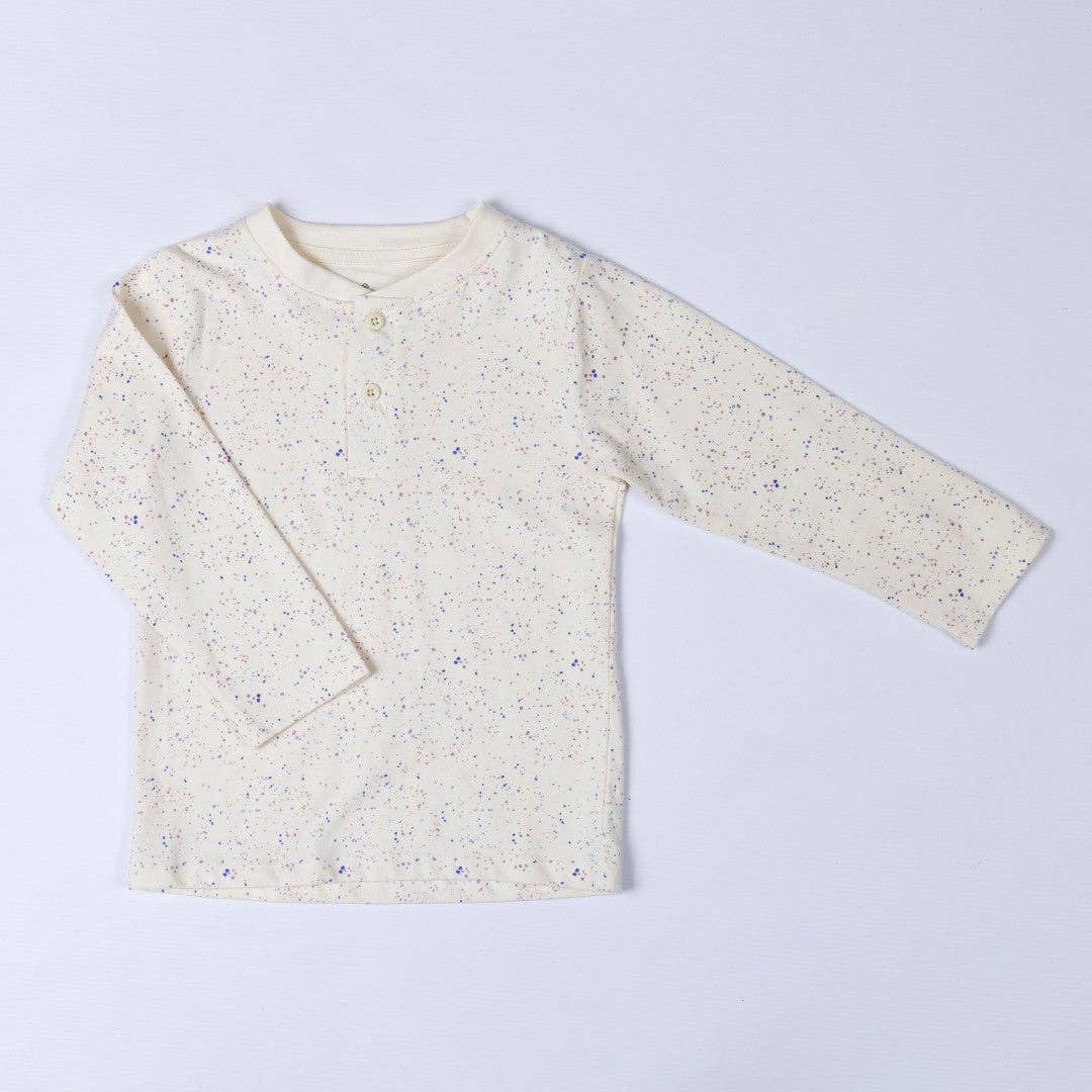 Aneby - Long Sleeve T-Shirt | Pastel Speckled: Ecru White / 18-24m