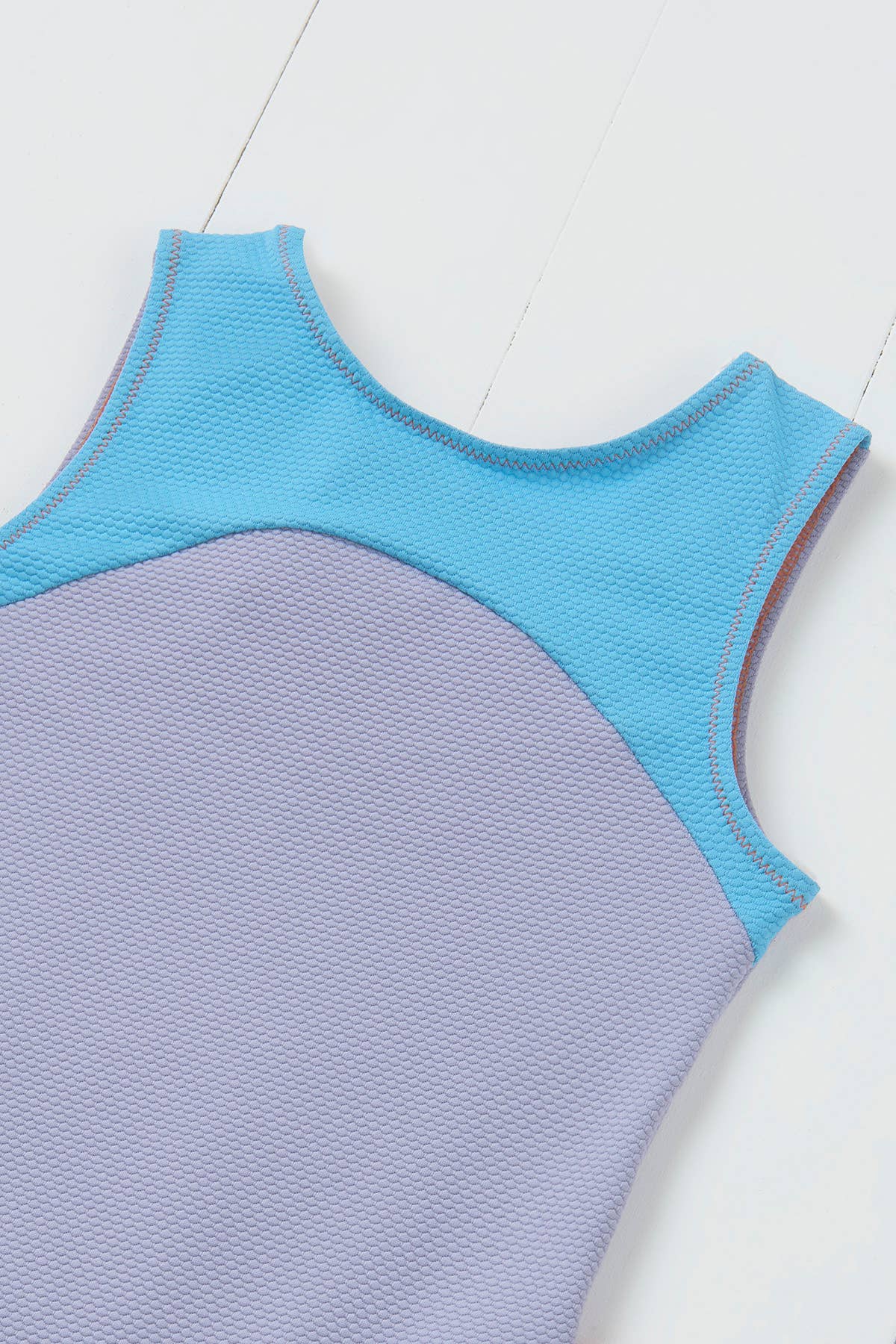 Grass & Air - Lavender Ribbed Kids Swimsuit: 3-4yrs
