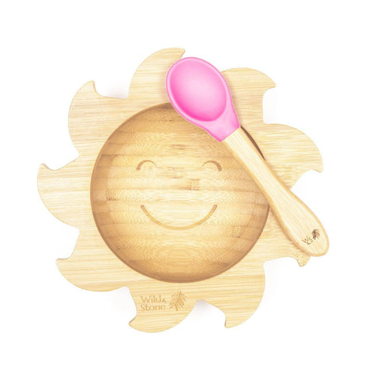 Wild and Stone - Baby Bamboo Weaning Bowl and Spoon Set - You Are My Sunshine